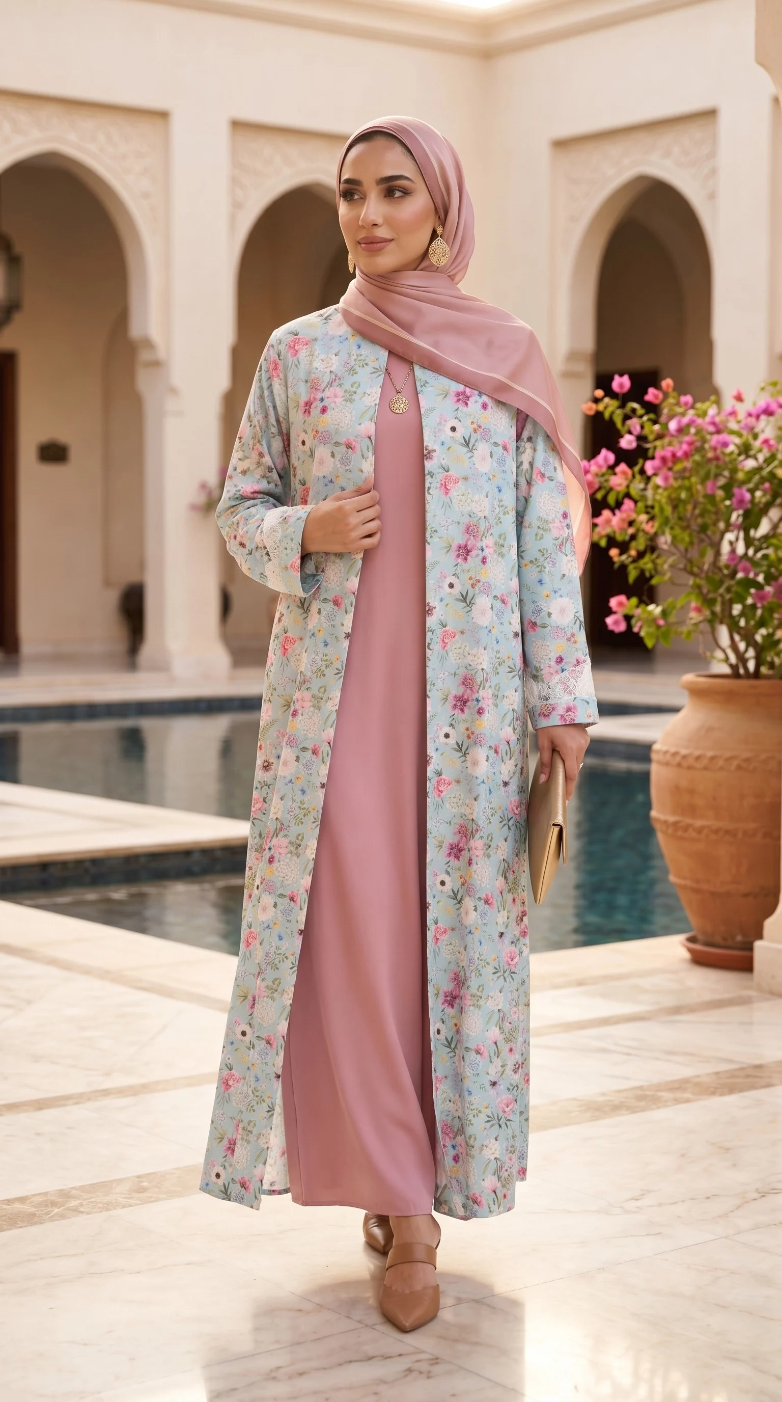 VICTORIAN PRINT ABAYA