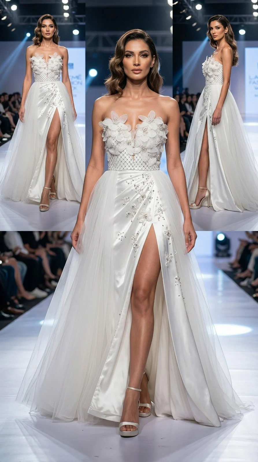 Strapless bridal gown