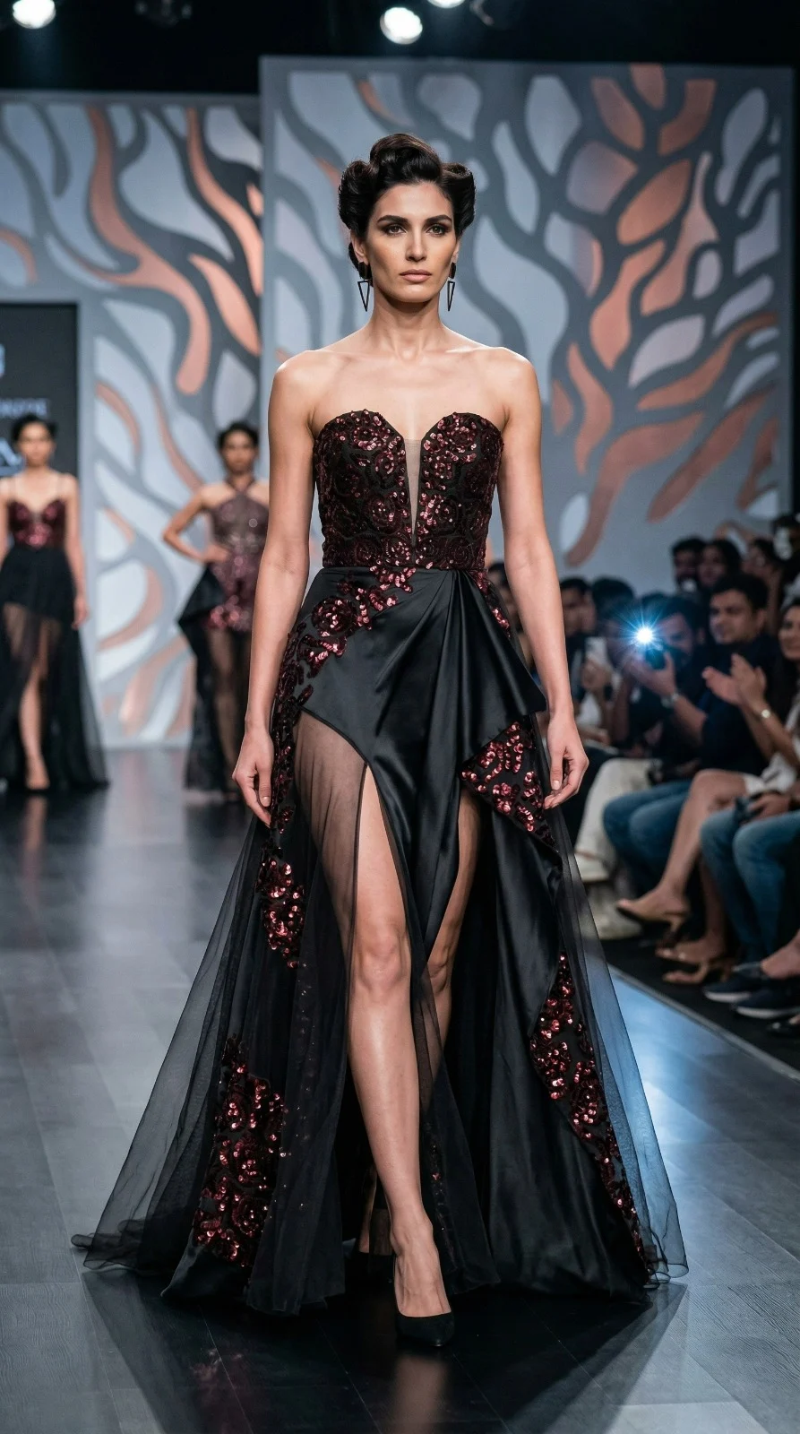 Strapless Evening Couture Gown