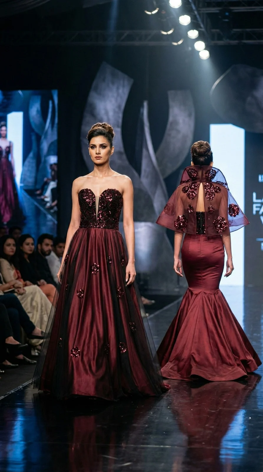 Maroon Cocktail Gown
