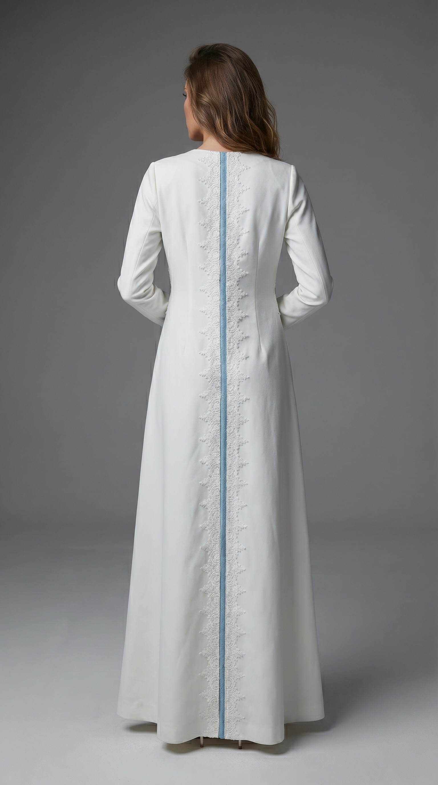White Moroccan Bow Abaya 
