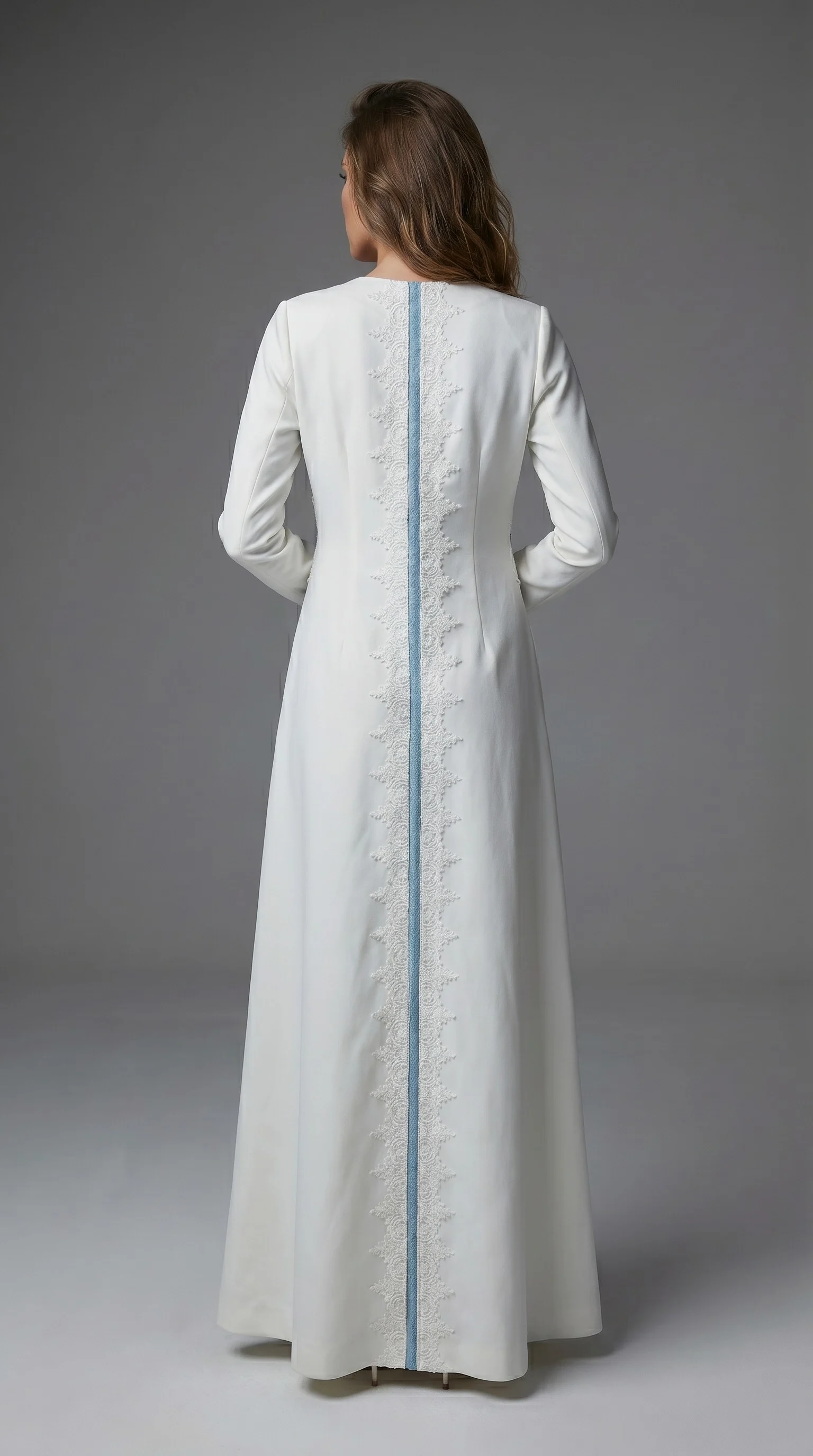 White Moroccan Bow Abaya 