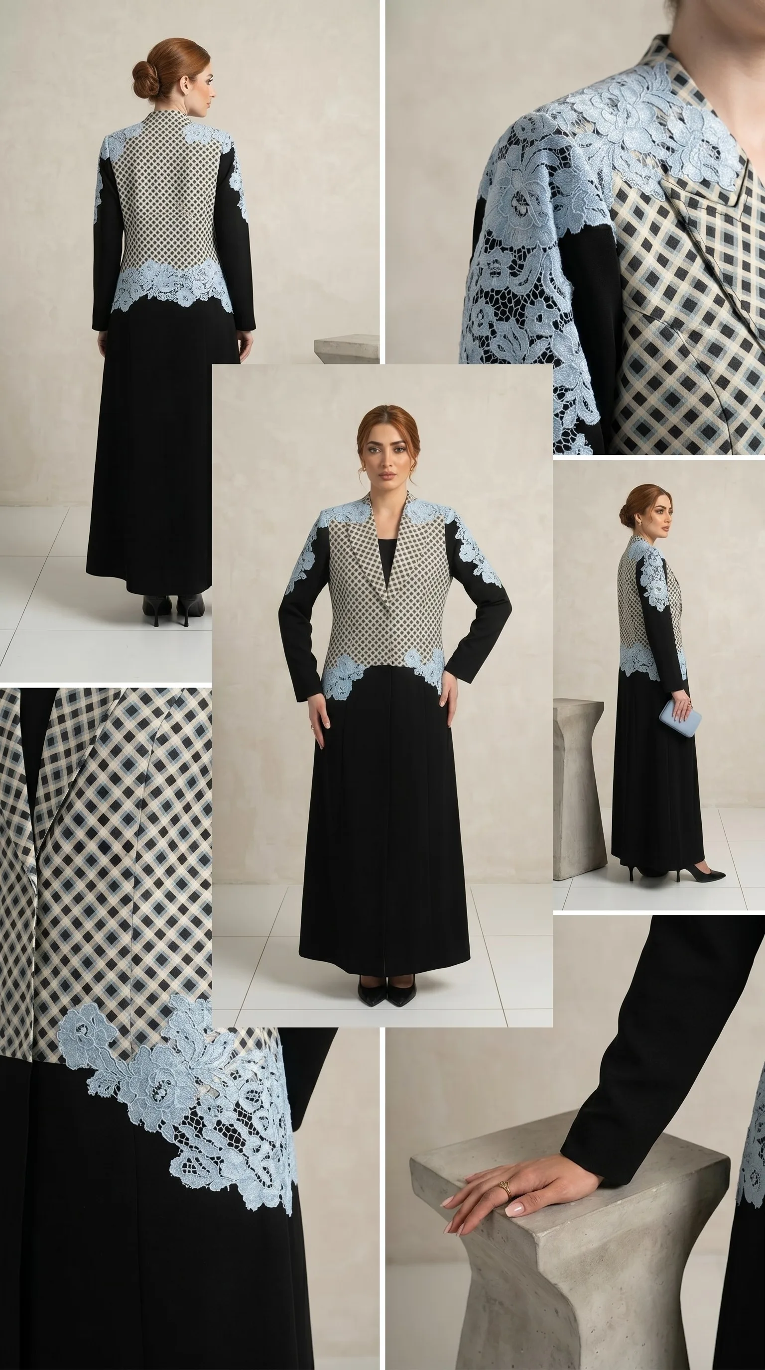 Geometrical Blazer  Abaya