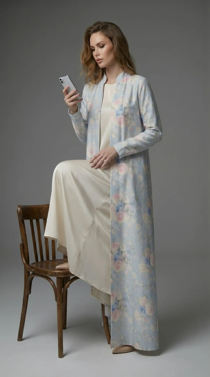 Sky Blue Abaya